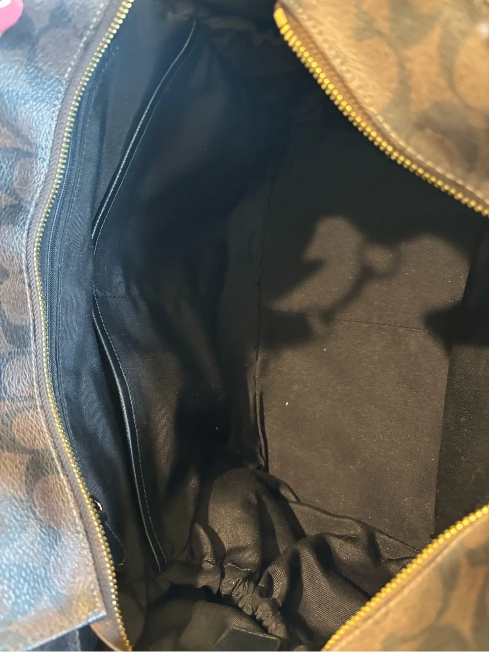 Coach Large Multi-Pocket Tote | Brown Signature Coated Canvas | Gold Hardware